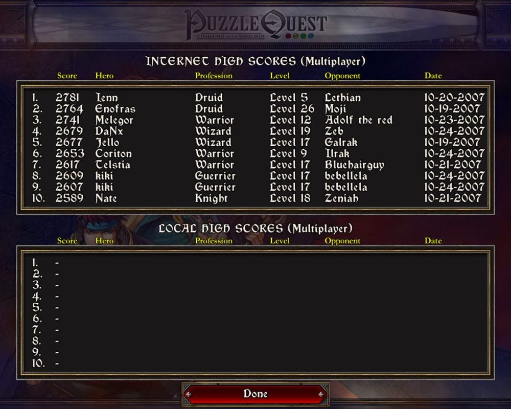 Puzzle Quest: Challenge of the Warlords screenshot 3 for Playstation 2